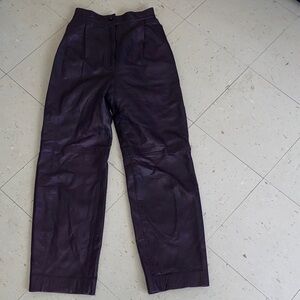 VINTAGE 90’S SIK SAK MAUVE LEATHER BLAZER JACKET AND LEATHER PANTS
